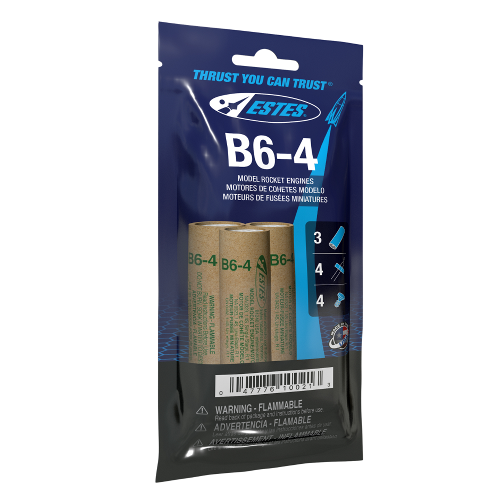 Estes B6-4 Engines – Standard Model Rocket Engine 3-Pack