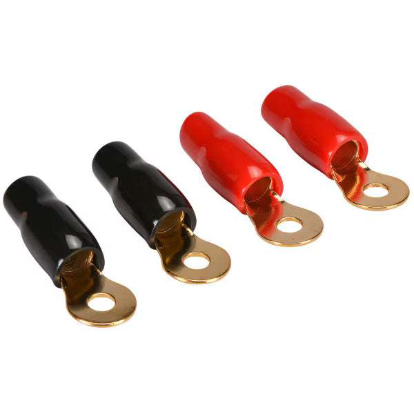 14-16 AWG Gold Ring Crimp Terminal 3/16"