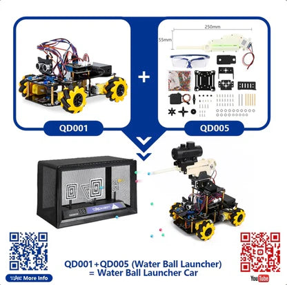 ACEBOTT ESP32 Water Ball Launcher Car Expansion Pack for QD001