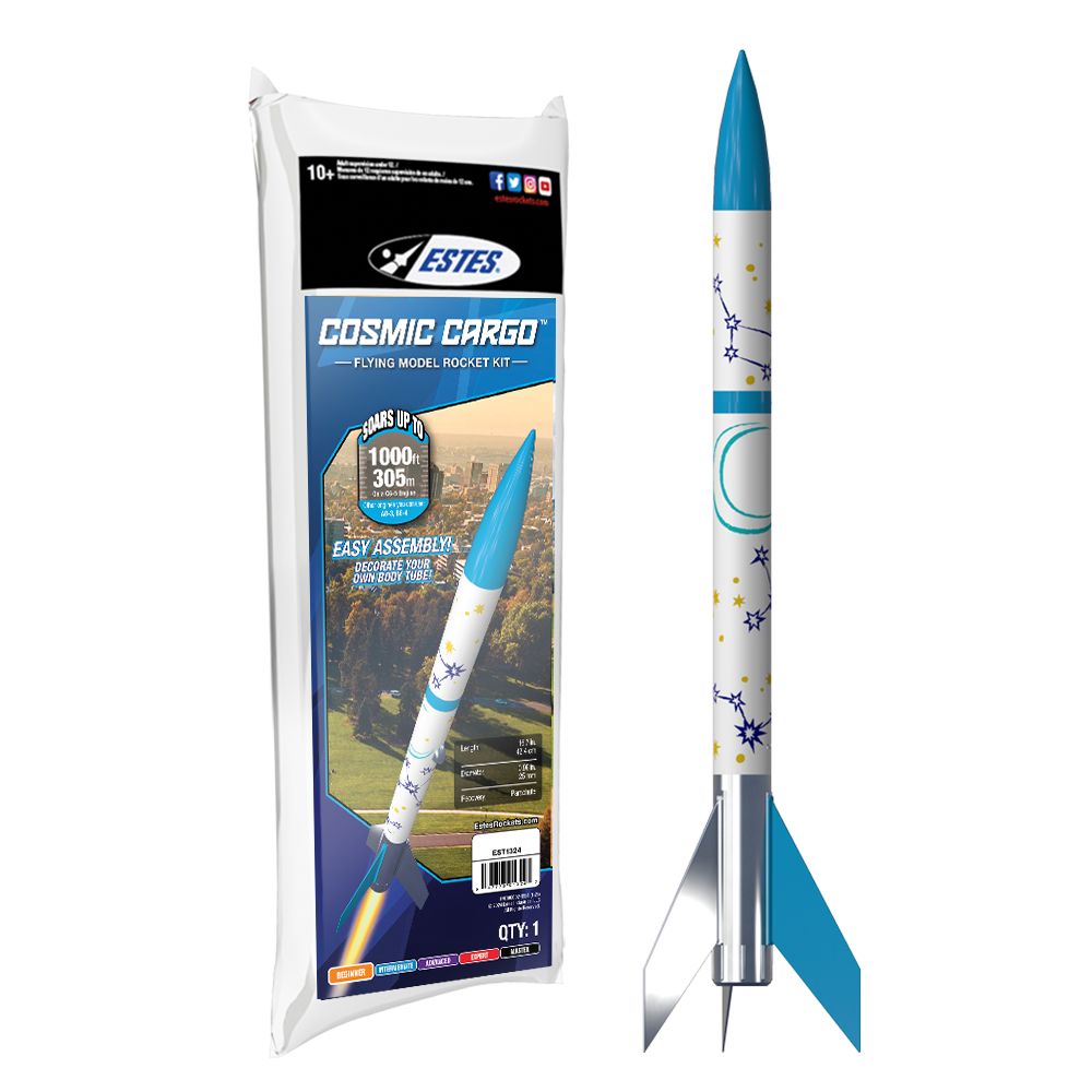Estes Cosmic Cargo STEM Rocket Kit – Beginner Payload Model Rocket (Up to 1000 ft)