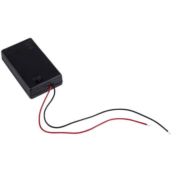 (3) AAA ENCLOSED Battery Holder with switch and leads