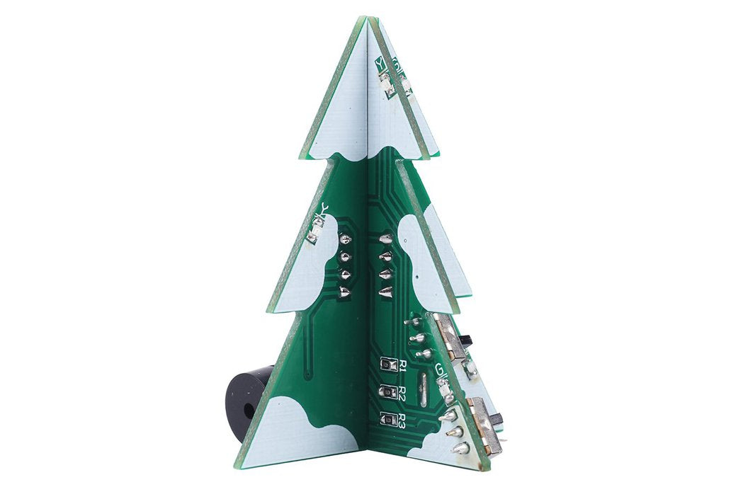 Colorful Led Snowflake PCB Mini Music Christmas Trees Diy Kit