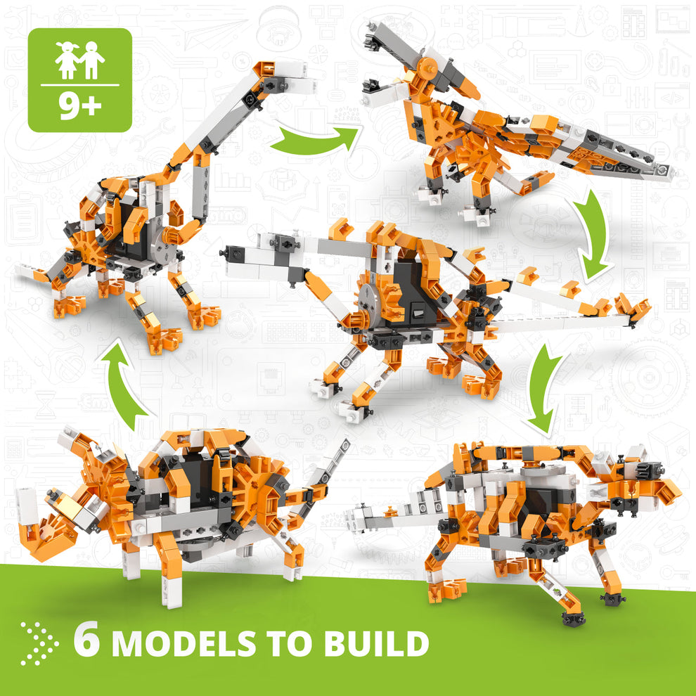Engino Discovering STEM Paleontology: Learning About Dinosaurs, Building Toys for Kids Ages 9+ (6 Models to Build)
