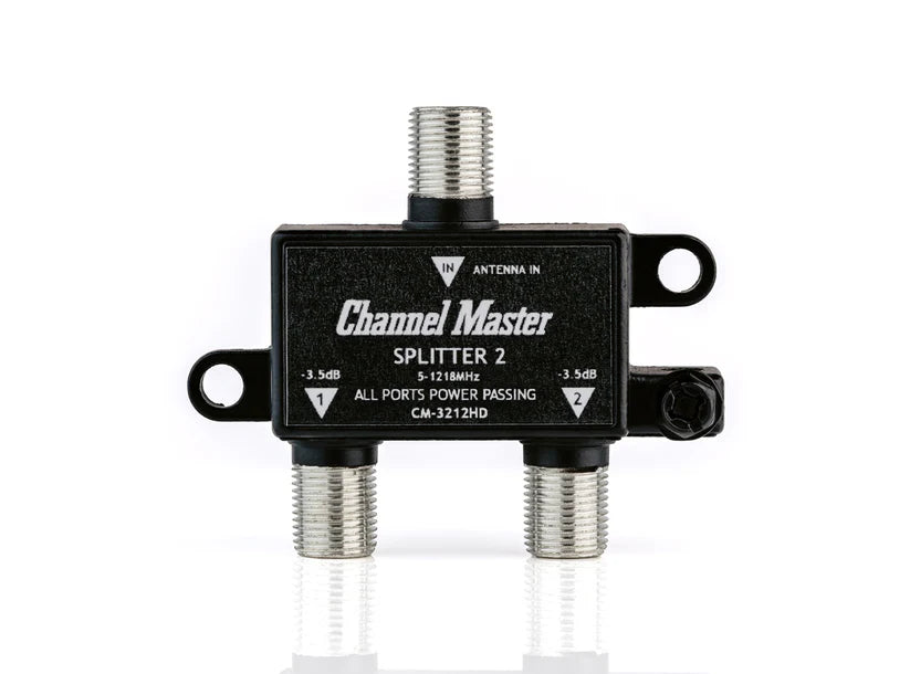 2-Way TV Antenna Splitter (Power Passing)