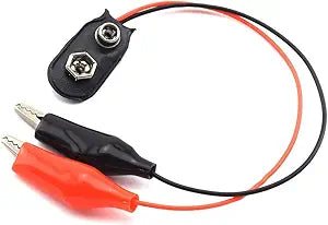 T TYPE 9V BATT. CLIPS CONN. W/ ALLIGATOR CLIPS
