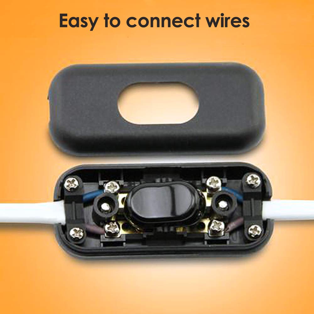 Inline On/Off Cord Switch - Black