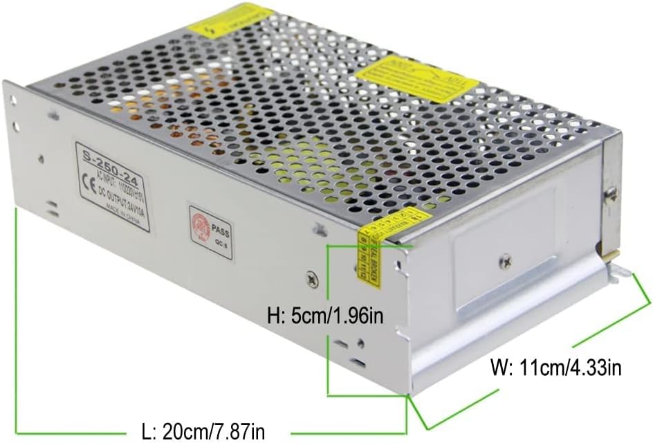 24V 10A Power Supply with Fan