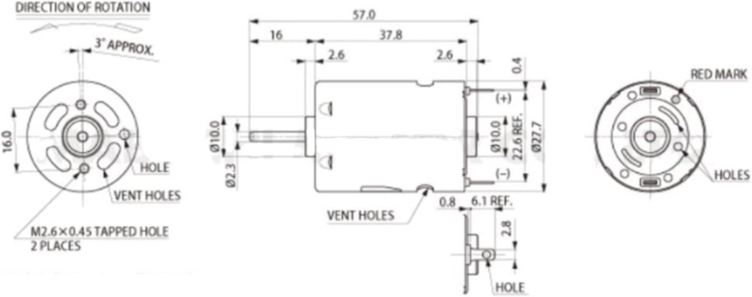 RS380-4045 3-9V General Purpose Micro DC Small Motor