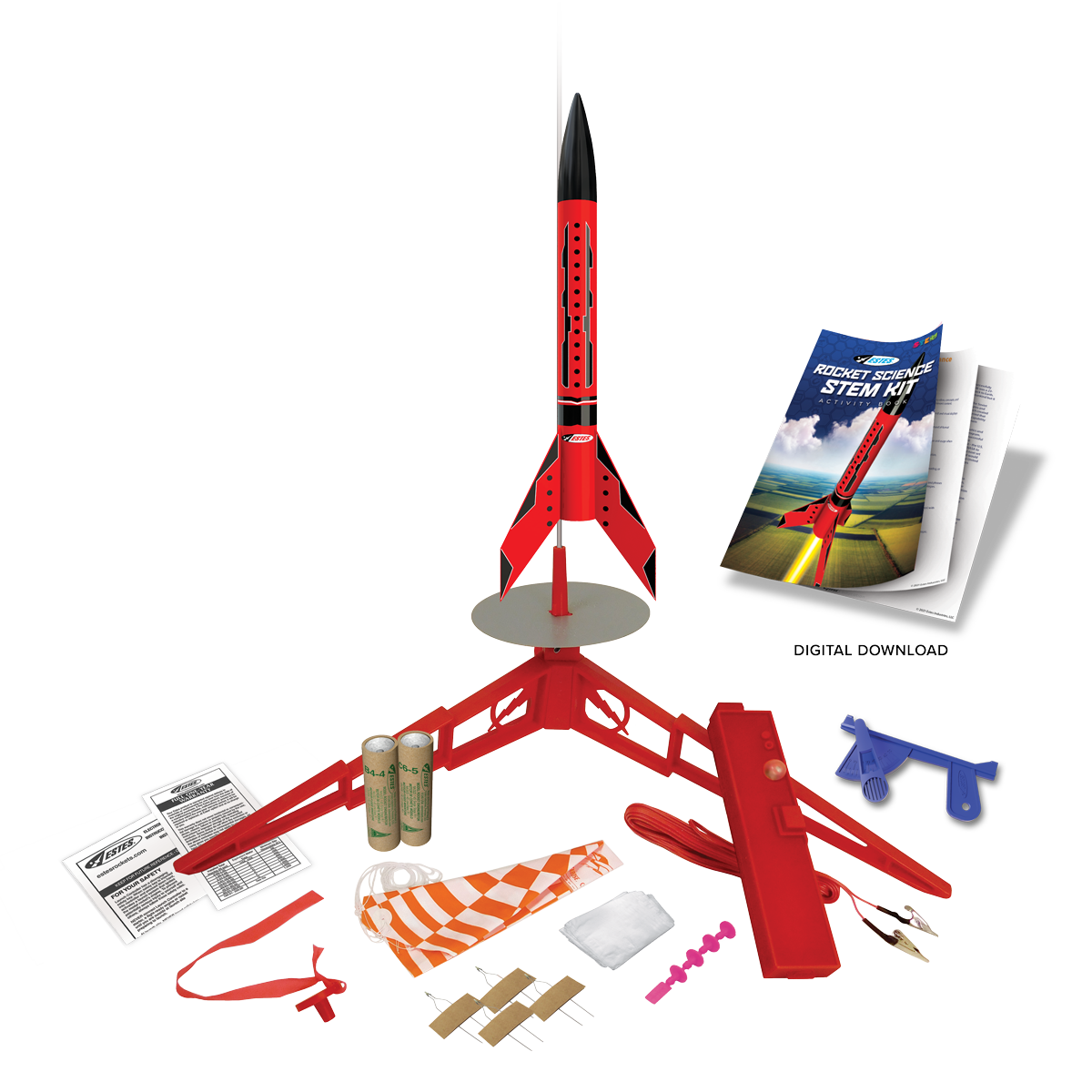 Estes Rocket Science STEM Kit – Beginner Model Rocket Launch Set with Controller & Altitude Tracker