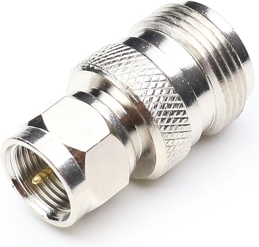 N-Type Female-to-F-Type Male Coaxial Adapter