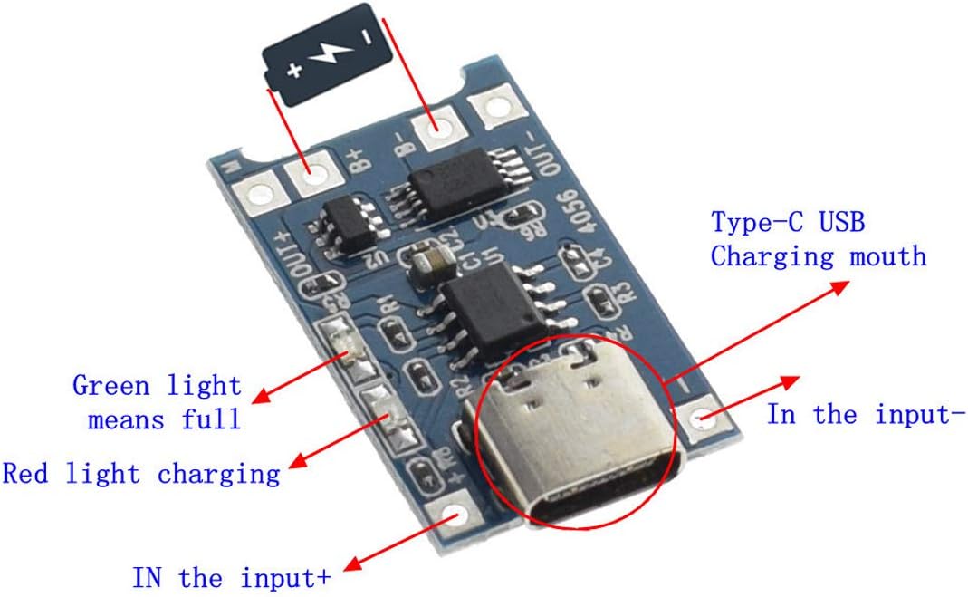 5V 1A 18650 Lithium Battery Charger