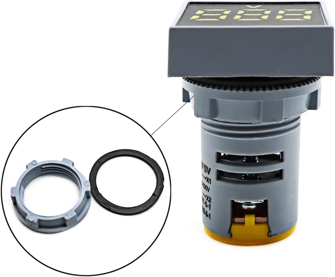 AC60-500V Square Voltmeter Red (LED) AD16-22FSV