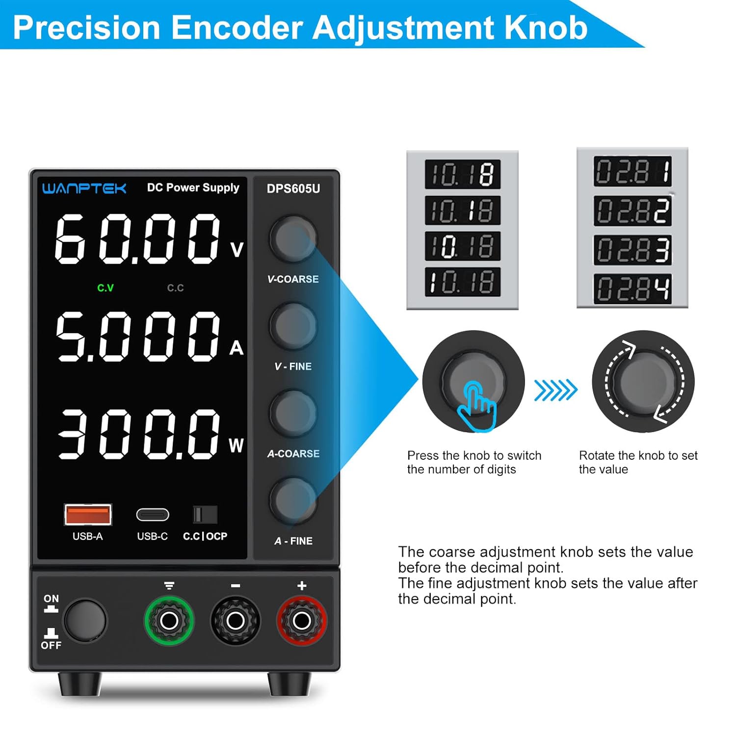 0-60V DC Adjustable Power Supply