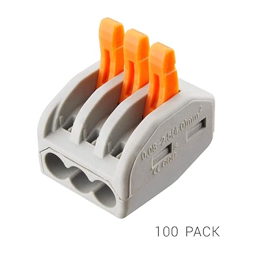 Lever Nut Wire Connector, 3 Port PCT-213