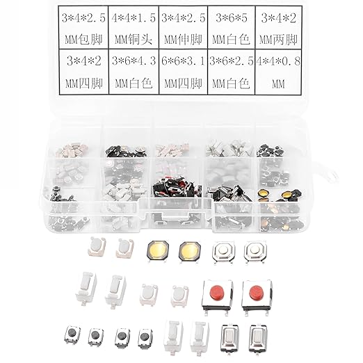 250PCS Button Switch Kit
