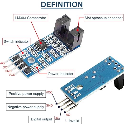 LM393 Test Motor Speed Counter Sensor