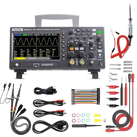 Hantek DSO2D10 100Mhz 2CH Signal Generation Oscilloscope with Signal Source US Plug