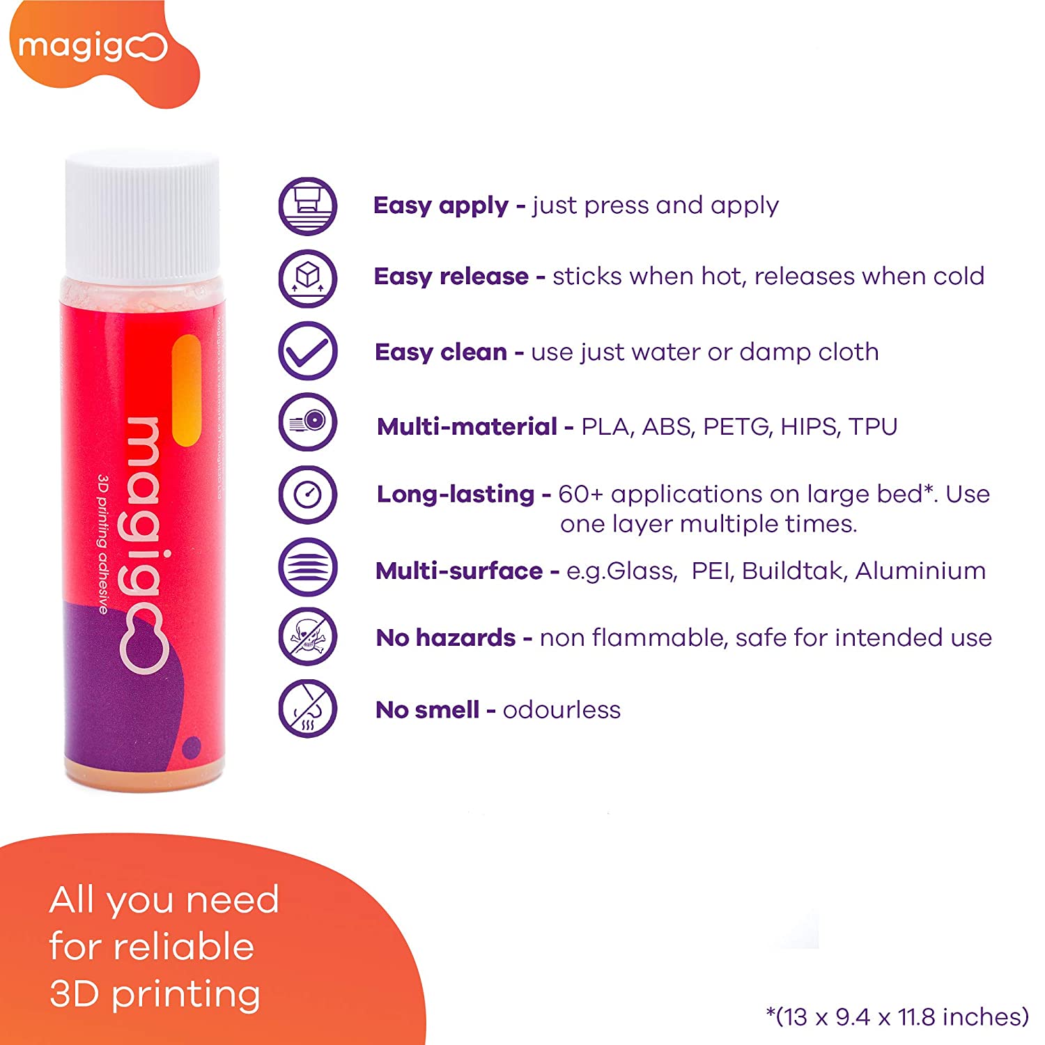 Magigoo Original for ABS, PLA, PETG, HIPS, ASA & TPU