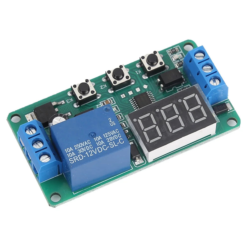 1 Channel Relay Module 12v Adjustable Trigger Delay Cycle Timing Pull-In SW