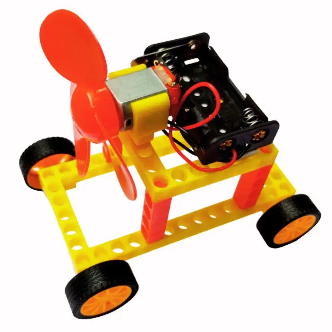 DIY Colorful Wind Generator Car(without battery)