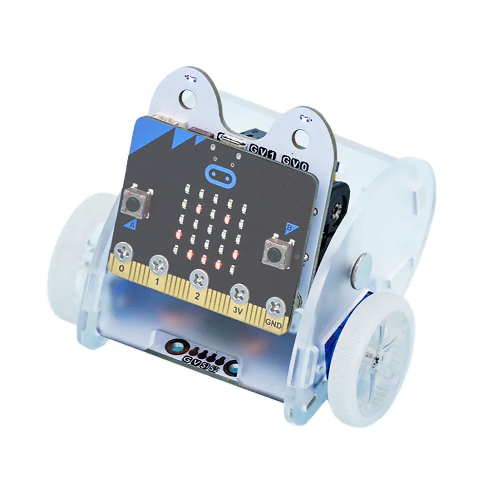 ELECFREAKS micro:bit Ring:bit V2 Kit Micro Car, micro:bit Coding Starter car kit with Wiki Tutorial (Without microbit Board)