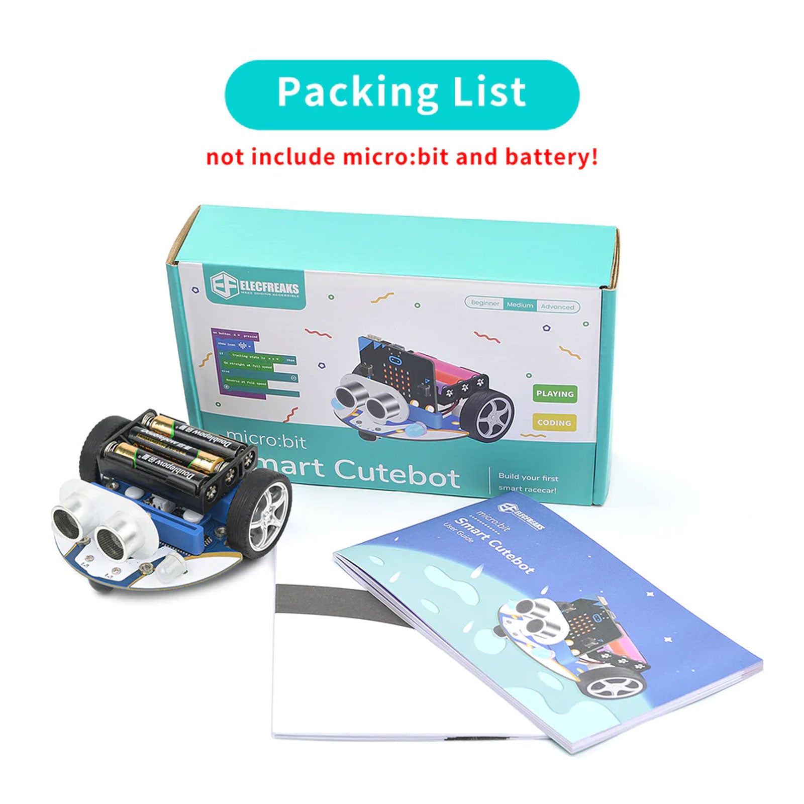 ELECFREAKS microbit Robot Smart Cutebot Kit (Without microbit Board)