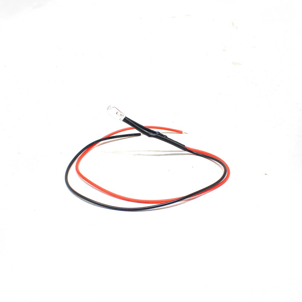 3V 3mm Water Clear Yellow LED Indicator Light with 20cm Cable