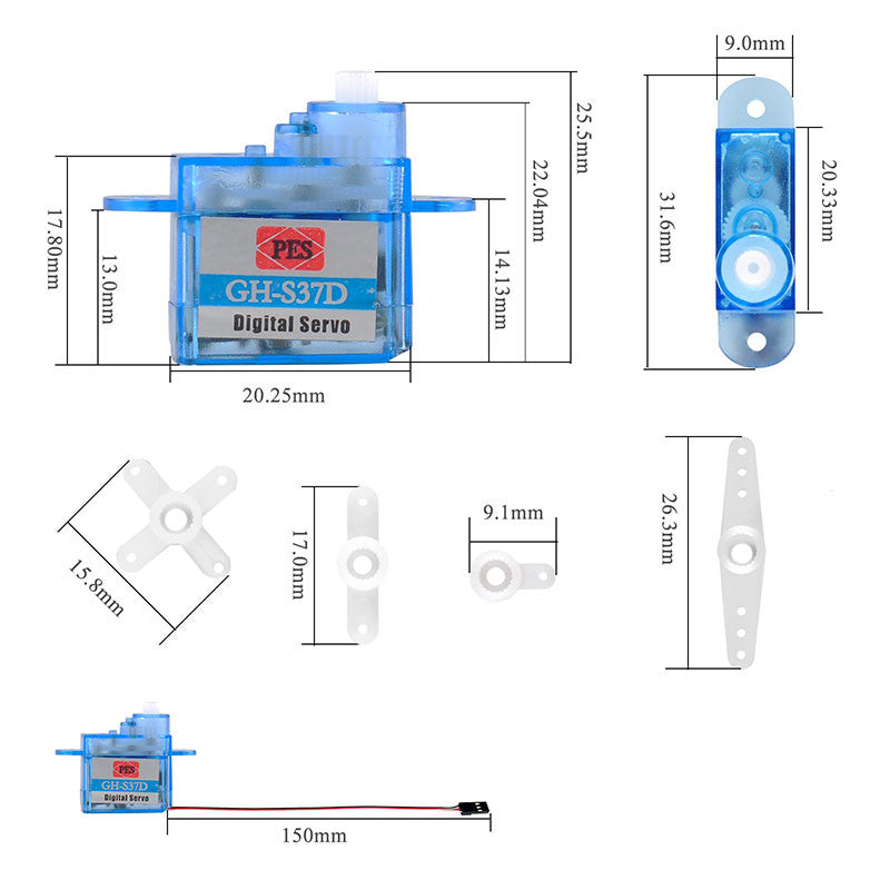 Micro Servo 3.7g (4.8 – 6.0Vdc)