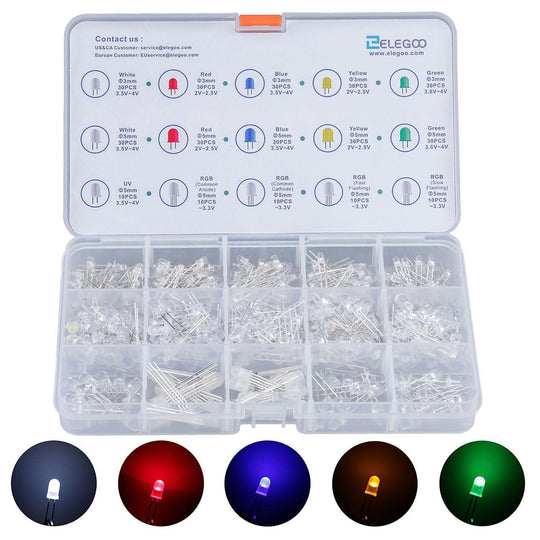 ELEGOO Assorted LED Kit - Pkg of 600