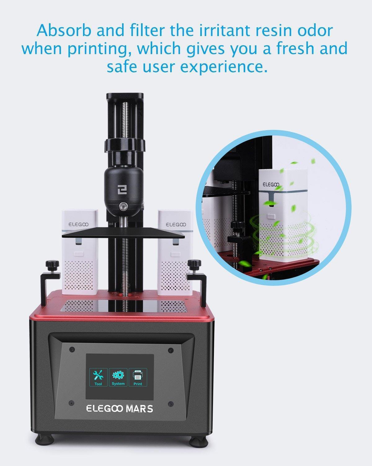 Mini Air Purifiers with Activated Carbon, Pack of 2