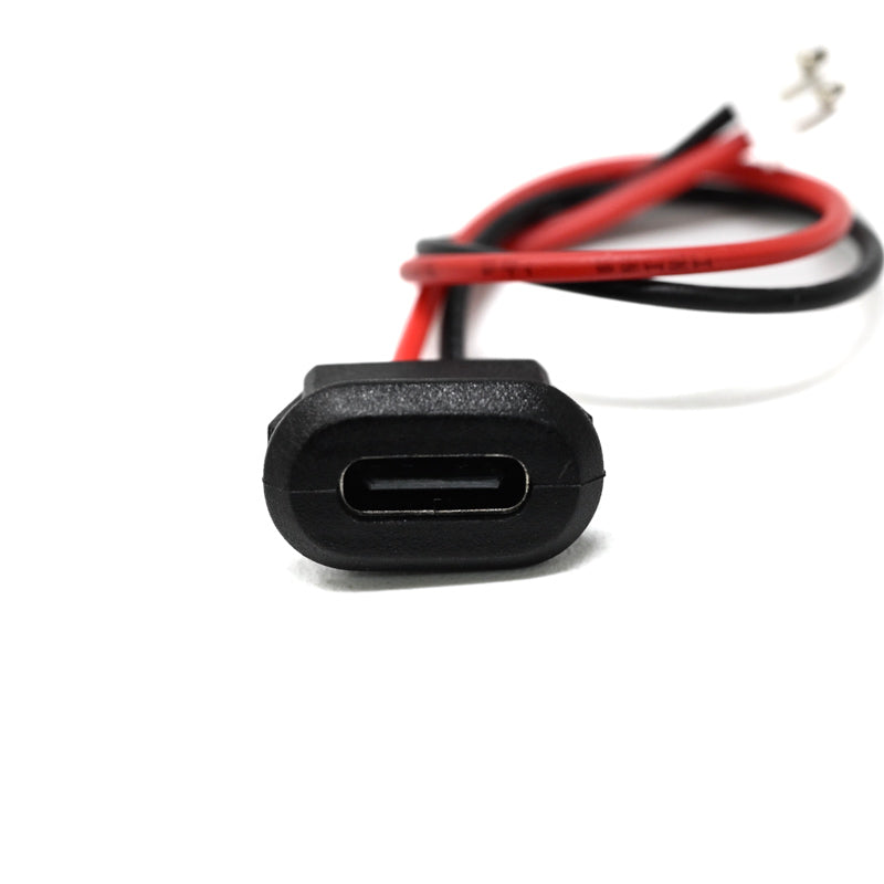 Type C 2P Charger Socket PH2.0 100mm Black