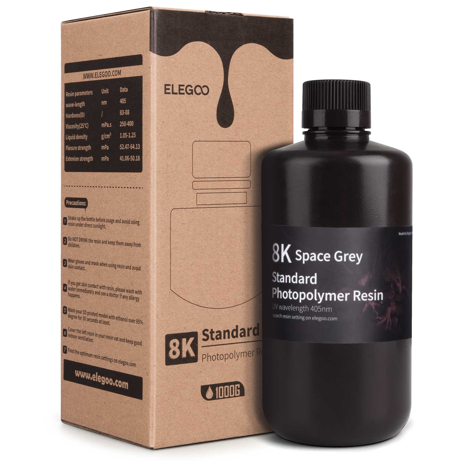 Elegoo 8K Standard Resin - Space Grey 1000g