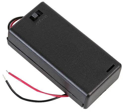 (2) AA ENCLOSED Battery Holder with switch and leads