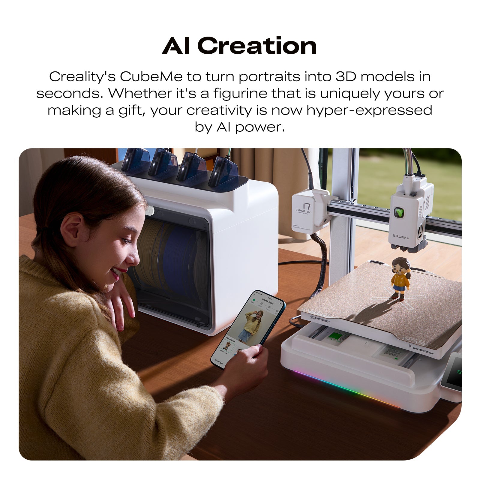 Creality SPARKX i7 3D Printer — Next-Gen AI-Assisted Desktop 3D Printer