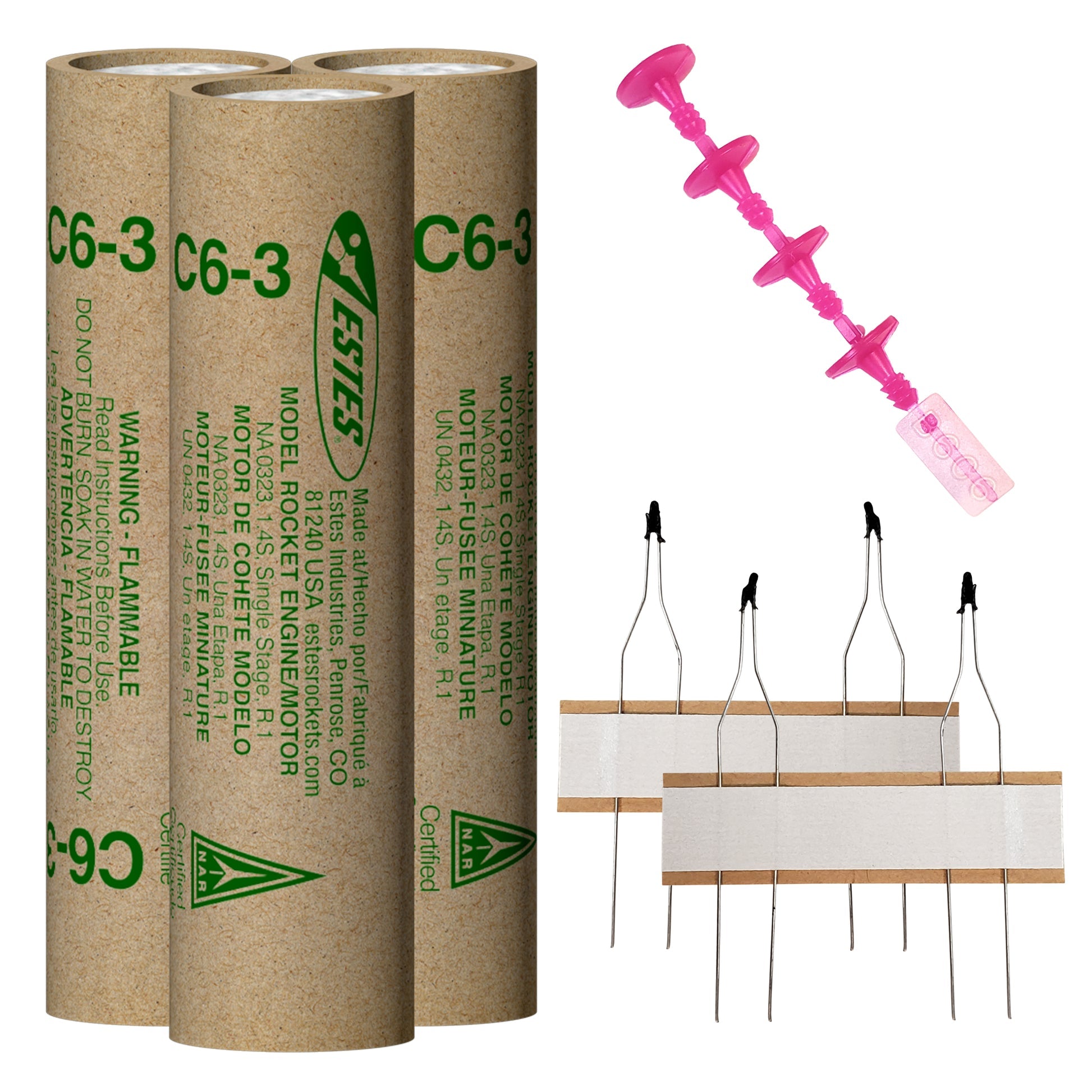 Estes C6-3 Engines – Standard Model Rocket Engine 3-Pack