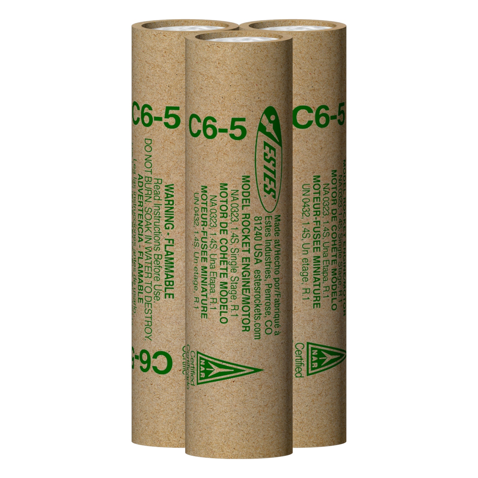 Estes C6-5 Engines – Standard Model Rocket Engine 3-Pack