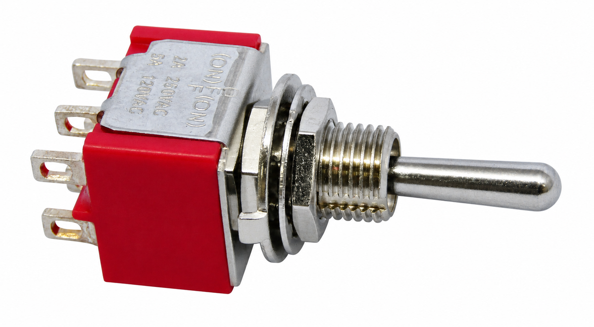 DPDT Momentary Miniature SW – 5A, 120VAC