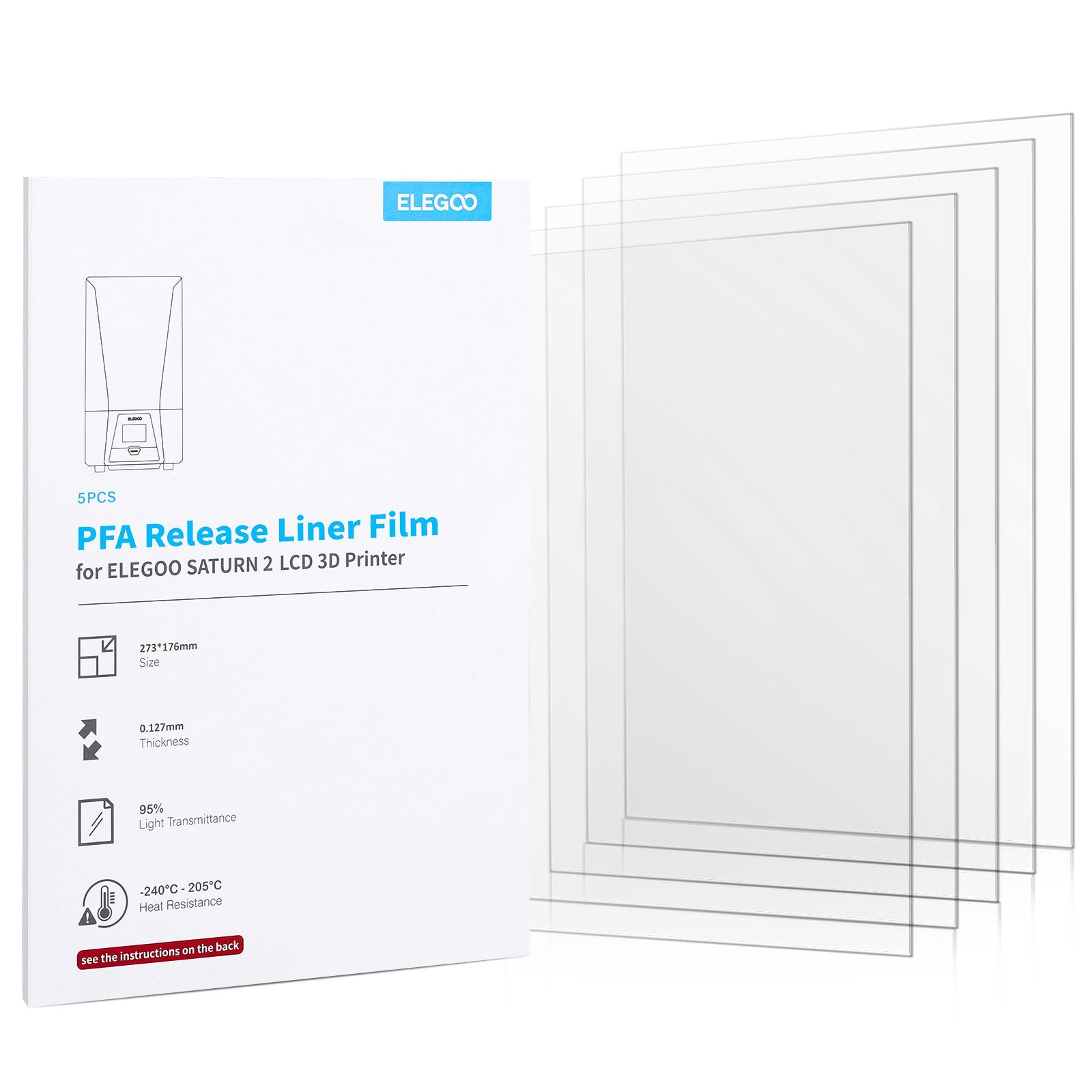 PFA Release Film 8k for Saturn 2 - Pack of 5