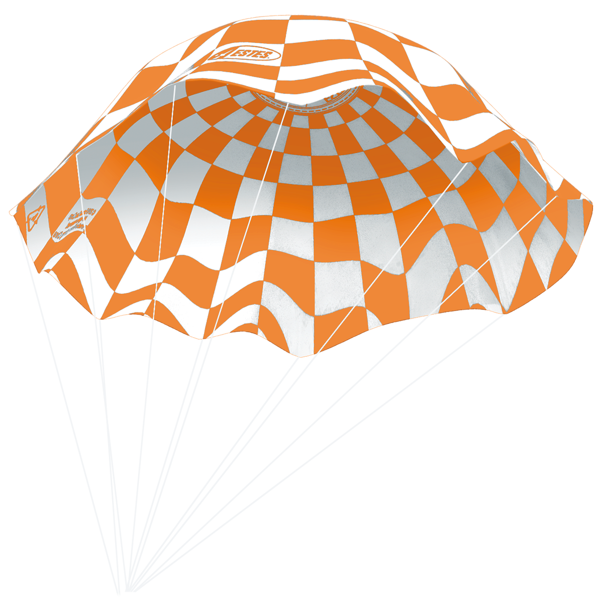 Estes 12" Printed Parachute – Replacement Rocket Recovery System (Preassembled)