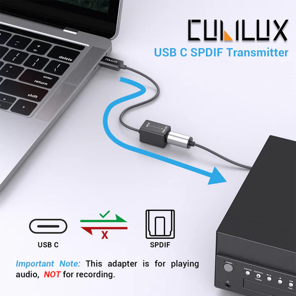 USB-C to S/PDIF Optical Audio Converter