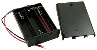 3 AA Enclosed Battery Holder with Switch & Leads