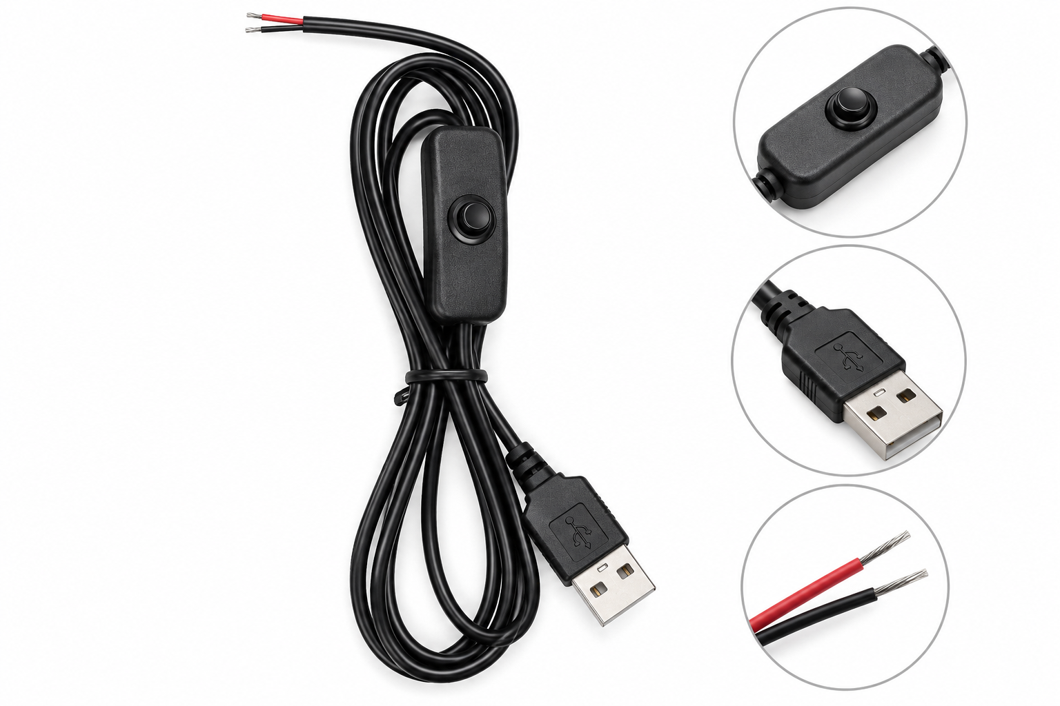 USB Power Cable with Switch