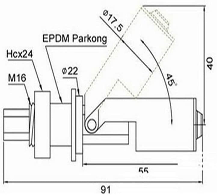 Horizontal PP Side Mount Float Switch