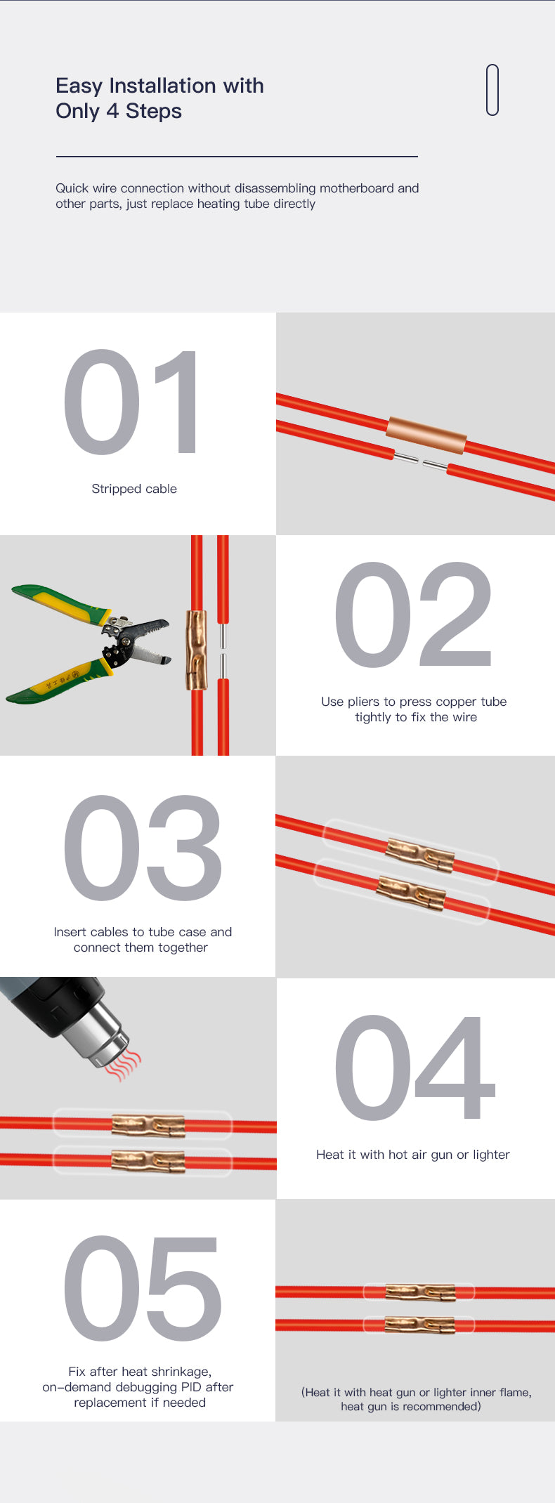 Hotend Heating Tube Kit