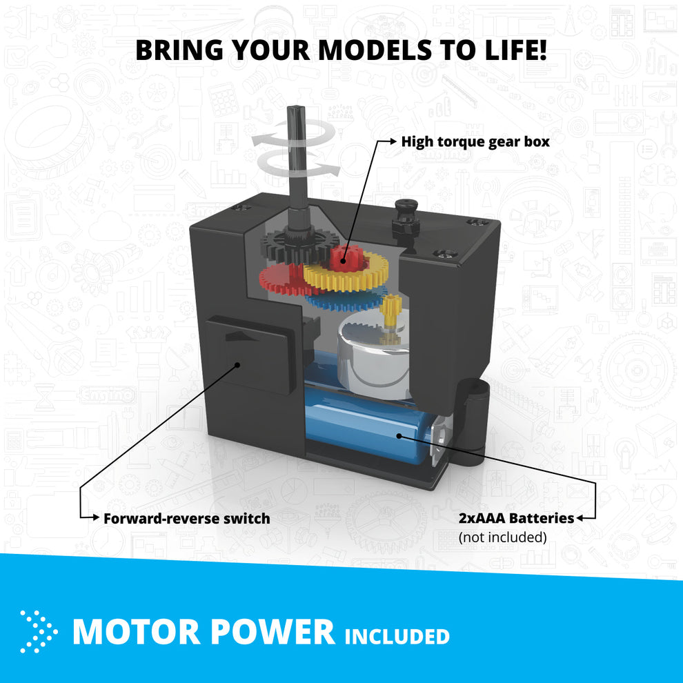 Creative Engineering 40 in 1- Motorized MAKER MASTER: STEM Building Toys for Kids Ages 8+ (40 Models to Build)