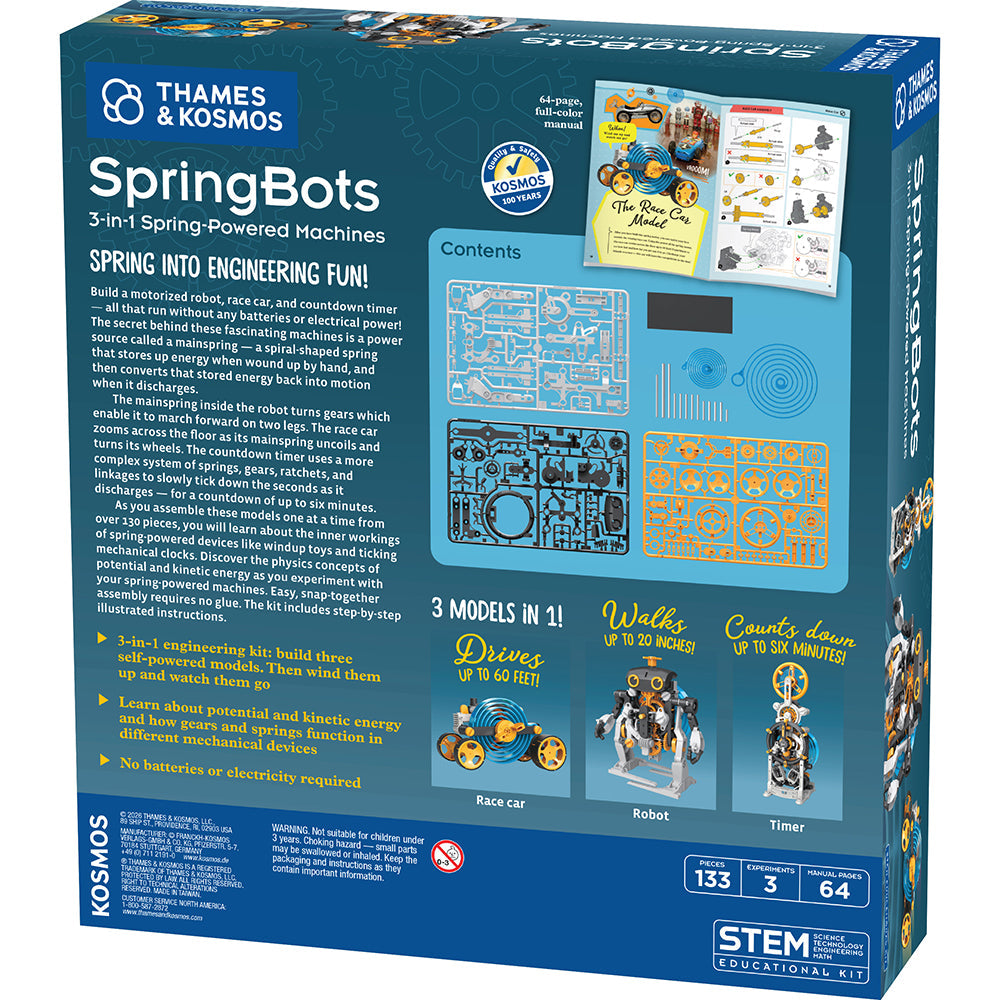 Thames & Kosmos SpringBots 3-in-1 Spring-Powered Machines STEM Kit