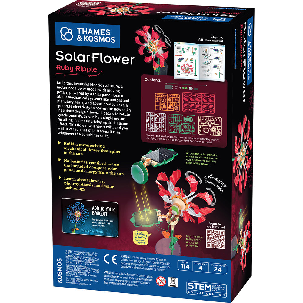 Thames & Kosmos SolarFlower STEM Science Kit – Solar-Powered Flower Models