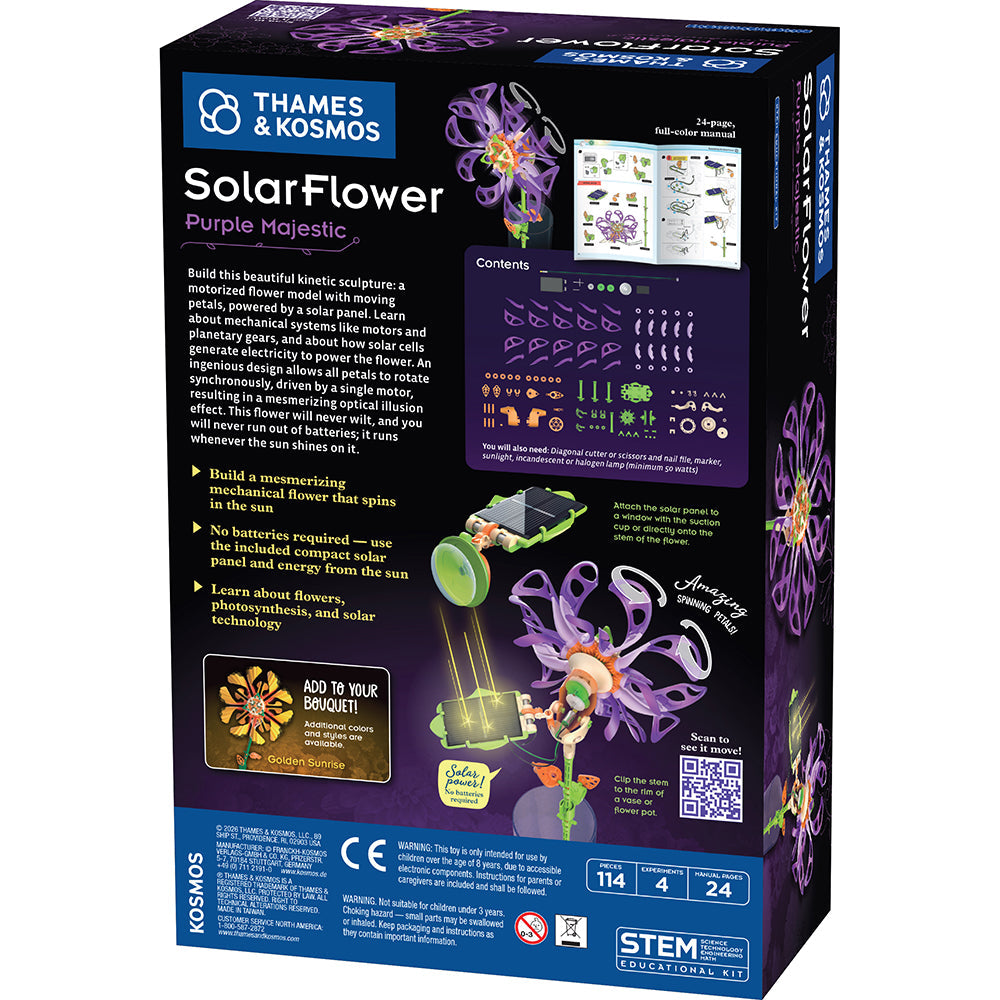 Thames & Kosmos SolarFlower STEM Science Kit – Solar-Powered Flower Models