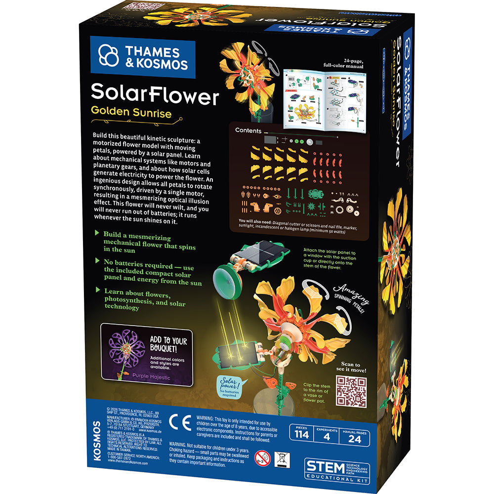 Thames & Kosmos SolarFlower STEM Science Kit – Solar-Powered Flower Models