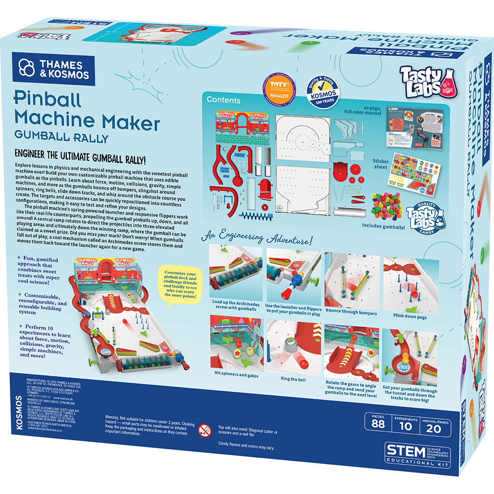 Thames & Kosmos Pinball Machine Maker: Gumball Rally STEM Engineering Kit